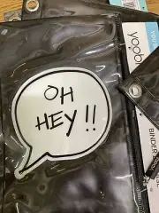 Yoobi Brand Binder Zip Case ~ Black & White ~ Says...Oh Hey !!