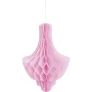 Lovely Pink Honeycomb Chandelier