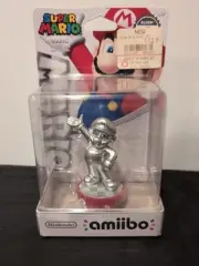 New Sealed Nintendo amiibo Figure Super Mario Mario Silver Edition Switch Wii U