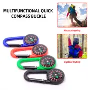 4PCS Compass Thermometer Carabiner Outdoor Hiking Tactical Survival Key Ring