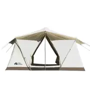 NNEOBA Camping Glamping Cotton Tent 3-Person Double-Layer Waterproof Tent Ivory