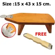 Coconut Scraper Portable Stool Blade Shredder Kitchen Thai food oil+Free Wood Gr