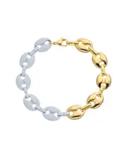 Juvell 18K Plated Enamel Puffed Mariner Bracelet
