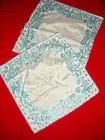 West Elm Embroidered Sequin Trimmed Decorative Pillow Silk Shams 17"x17" New WT