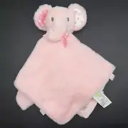 NWOT! Kellytoy Pink Elephant 14" x 13" Rattle Security Blanket Lovey Plush