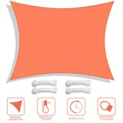 13x10Ft 97% UV Block Rectangle Sun Shade Sail Canopy Outdoor Patio Bright Orange