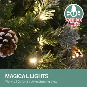 Christabelle 1.5m Pre Lit LED Christmas Tree Decor with Pine Cones Xmas Decorati