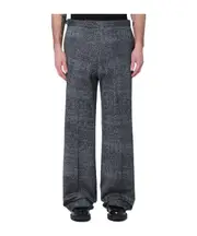 Printed cotton gabardine pants IT48,IT46 Black/White