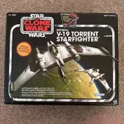 Kenner Star Wars The Clone Wars Republic V-19 Torrent Starfighter New