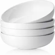 Large Pasta Bowls Deep Salad Bowls,Ceramic Serving Bowls, Soup Bowls, Plates and Bowls Set of 4, for Salad, Fruit, Meal Prep