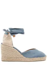 Castañer Chiara 80 Canvas Wedge Espadrilles - Blue - 36 (IT36/ UK3) 36 (IT36/ UK3)