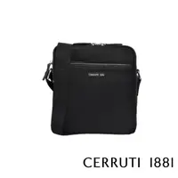 在飛比找momo購物網優惠-【Cerruti 1881】義大利頂級肩背包斜背包(黑色 C