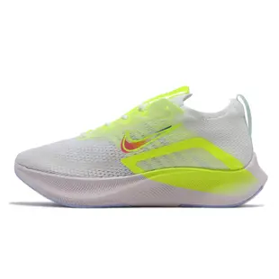 Nike 慢跑鞋 W Zoom Fly 4 PRM 女鞋 氣墊 路跑 白 螢光黃 DN2658101