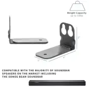 VIVO Universal Steel Dual Wall Mount L Brackets For Soundbar Speakers