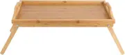 XIASABA Breakfast Bed Tray for Eating Portable Wood Bed Tray Breakfast Laptop Desk Tea Food Serving Table Folding Leg Portable Snack Platter