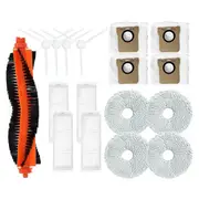 For M30 Pro/C107 Robot Vacuum Main Side Brush HEPA Filter Mop Pad Dust Bag Replacement Spare Parts Accessories