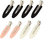 8Pcs No Bend No Crease Hair Clips- Styling Duck Bill Clips Alligator Hair Barrettes for Styling Sectioning for Salon Hairstyle Hairdressing Bangs Waves Woman Girl Makeup Application