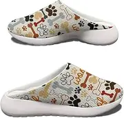 [HUGS IDEA] Unisex Garden Clogs for Men Women Mules Clogs Mesh Sandals Slippers for Home Beach Shoes, Bone Paws, 50 EU
