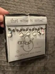 That Wine Is Mine - Wine Glass Charms -Snowmen “ Snow days”