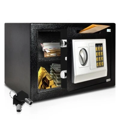 SERENE-LIFE Electronic Safe Box with Mechanical Override, Includes Keys