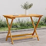 Folding Garden Table - 90x52.5x65 cm, Solid Acacia Wood - Outdoor Patio Dining Table, Easy Storage, Sturdy Tabletop, Craftsmanship, Foldable, Beautiful Timber Design for Gardens, Balcony, Dinning Area