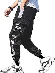 [XYXIONGMAO] Men's Streetwear Joggers Casual Sports Pants Baggy Casual Techwear Hip Hop Sweatpants Black Cargo Pants for Men