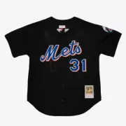 Mike Piazza Black New York Mets 2000 Cooperstown Authentic Player Jersey 2XL 52