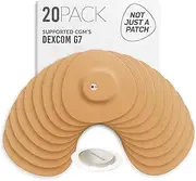Not Just A Patch Dexcom G7 Adhesive Patches (20 Pack) – Stelo CGM Sensor Patches – Breathable & Sweatproof Design with Precision-Cut Hole for Ventilation, Secure Fit & Long-Lasting Hold – Beige