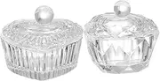 Healeved Nail Crystal Cups Set Manicure Liquid Holder for Women High Transparency