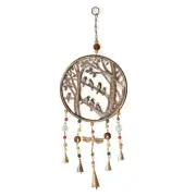 Willow & Silk Handmade 60cm Hanging Birds/Dragonfly/Beads Wind/Door Chime Decor