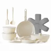Redchef Ceramic Pots and Pans Set Nonstick Kitchen Cookware Set with Detachab...