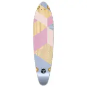 Kicktail Longboard Deck - Geomatric Series - Purple