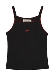 Damson Madder Logo-embroidered Cotton Tank - Black - 12 (UK12 / M) 12 (UK12 / M)