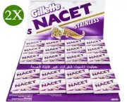 200 X Double Edge Razor Blades Gilette NACET Stainless Russia Men's Razors
