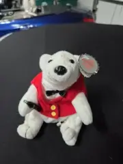 6" Coca-Cola Exclusive Polar Bear Bean Bag Plush White Bear #0194 1998