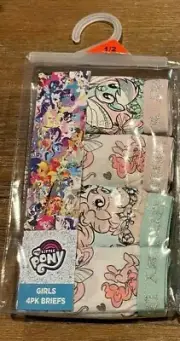 1 x pack of 4 Girls size 1/2 My Little Pony briefs Target undies NEW 8312