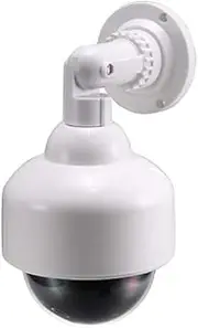 XYWHPGV Fake Security Camera Dummy Dome CCTV with Blinking Red LED Warning Alert Light, Sticker for Home Outdoor Indoor White(05f78 9376f 2e62d c88c0 69a1a 9099f