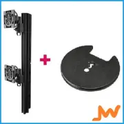 Atdec AWMS-2-LTHT75 HD Dual Mount Grommet Clamp - Black