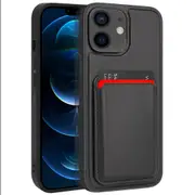 ZUSLAB iPhone 12 Case, Magnetic Detachable Card Holder Wallet Shockproof Heavy Duty Protective Cover for Apple (2020) - Black