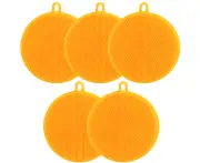 Silicone Dish Sponge, Cleaning Sponges,Dish Washing Brush-Free Dishwashing Better Sponges-Household Cleaning Sponges-Washing Brush - Orange