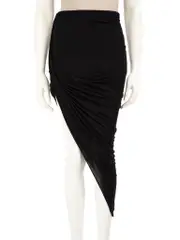 Black Drape Detail Skirt