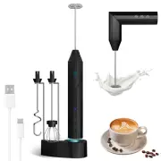 Milk Frother Handheld Rechargeable Electric Foam Wand Maker Whisks for Coffee