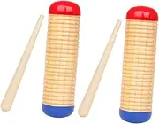 GREENADSCAPE 2 Pack Rhythm Wooden Hammers for Adults Hand Percussion Instruments Ukulele Finger Shaker Party Interactive Toy
