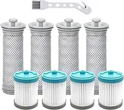 4 X Front Filter 4 X Rear Filter 1 X Cleaning Brush Filter Kit. Compatible for Tineco A10 A11 EA10, Compatible for Pure ONE S11 X1 Snap Cordless Vacuum Cleaner Accessories