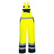 S489YERM Portwest Contrast Bib & Brace - Lined Yellow Medium NEW