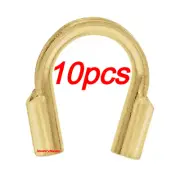 TEN 1.15mm 14k Yellow Gold Stringing Crimp Wire Guard Guardian Thimble Chain End