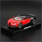 Scale Finished Model Car 1:32 for Bugatti Chiron Alloy Sports Car Model Die-cast Sound Light Toy Vehicles Decorative Ornaments Miniature Replica Car (Size : Red)