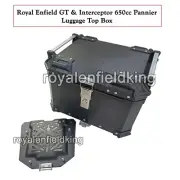 Fit For Royal Enfield GT & Interceptor 650 "Pannier Luggage Top Box, Matt Black" (for: Royal Enfield)