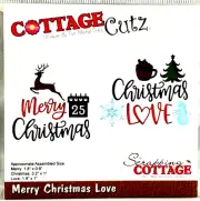 Merry Christmas Love Calendar Snowflake Tree Deer CottageCutz Metal Die CC-828