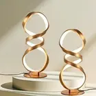 NanFeng Gold Table Lamp Set of 2,LED Touch Dimmable Spiral Desk Lamp,16 Inch ...